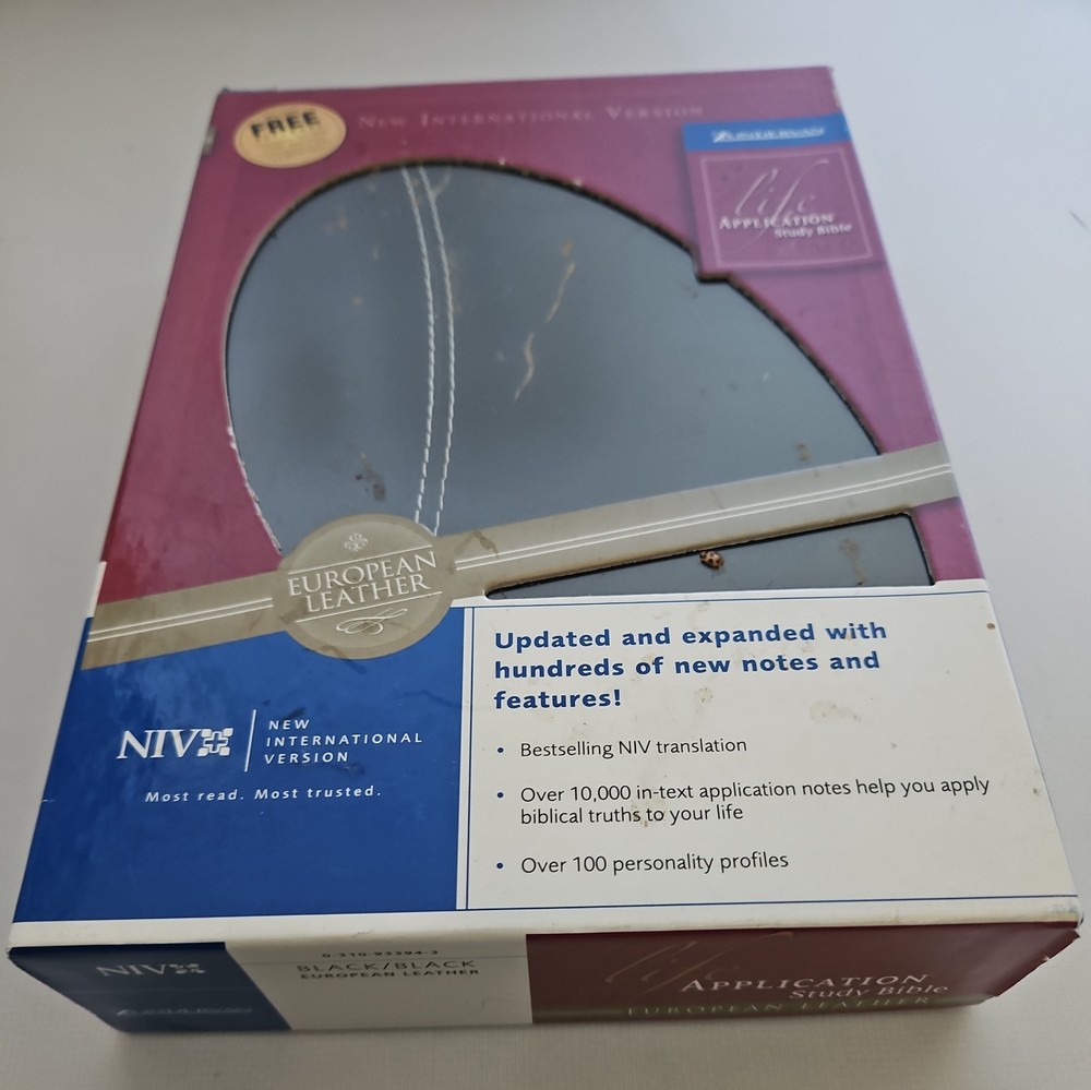 NIV Life Application Study Bible by Zondervan Staff (2005, Leather)