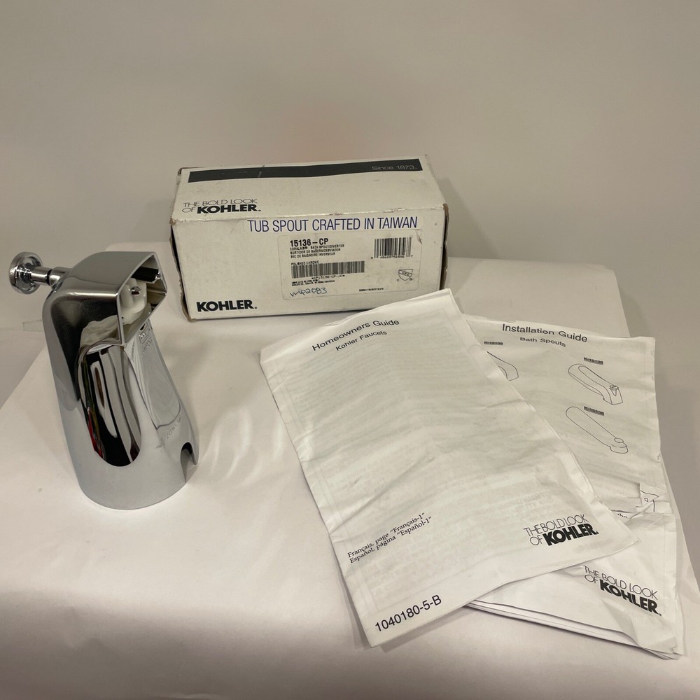 Kohler 15136 Coralais Diverter Bath Spout with NPT Connection in Polished Chrome
