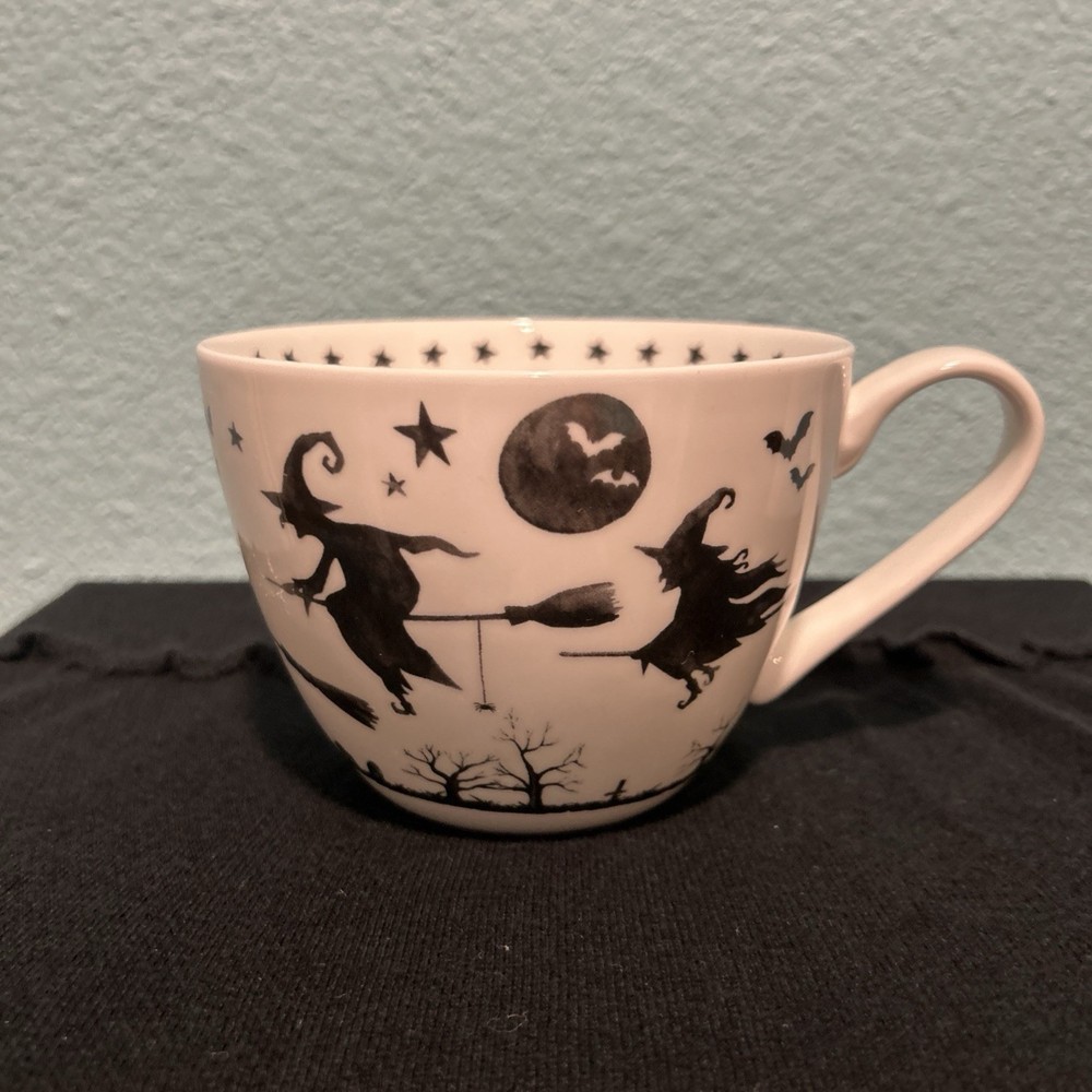RARE Portabello By Inspire Witch Grave Yard Bone China Halloween Mug