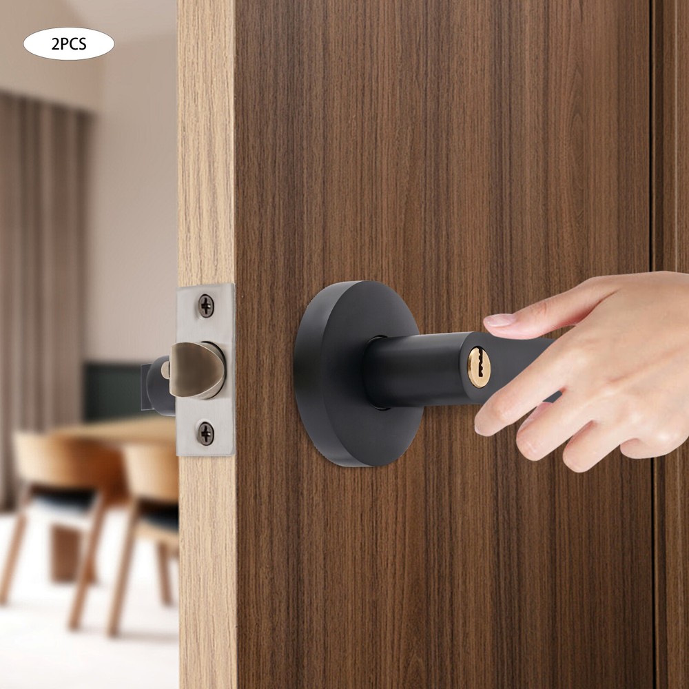 Heavy Duty Door Levers with Keys, Privacy Door Locks, 2PCS Door Handles