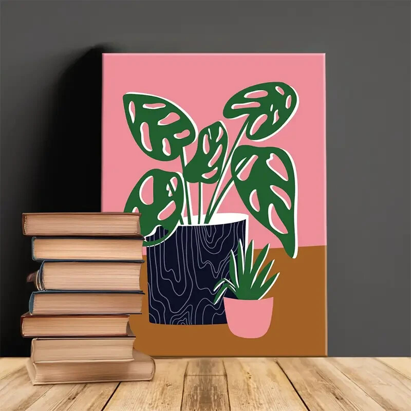 Vintage Monstera Deliciosa Wall Art  Canvas Unframed/Framed