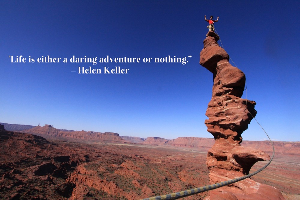 5885 Life is Either a Daring Adventure Helen Keller Inspirational Poster for Home or Office Decoration Graphic Art