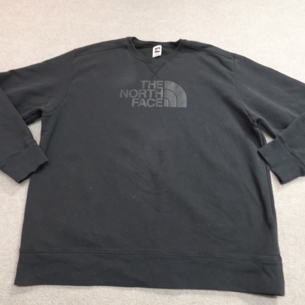 The North Face Sweater 2XL Black Spellout Logo Sweatshirt