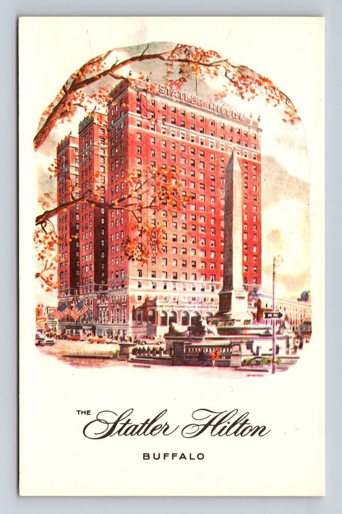 Buffalo NY-New York, The Statler Hilton, Advertisement, Vintage Postcard