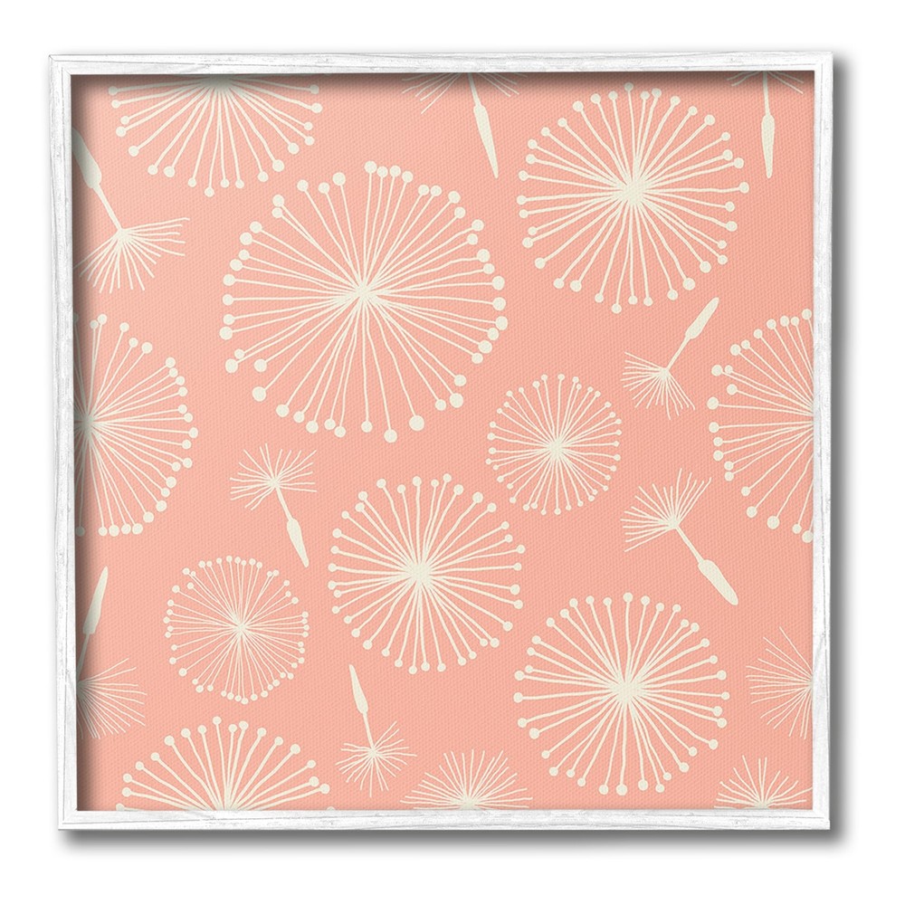 Dandelions on Blush Framed Giclee Art by Carrie Cantwell