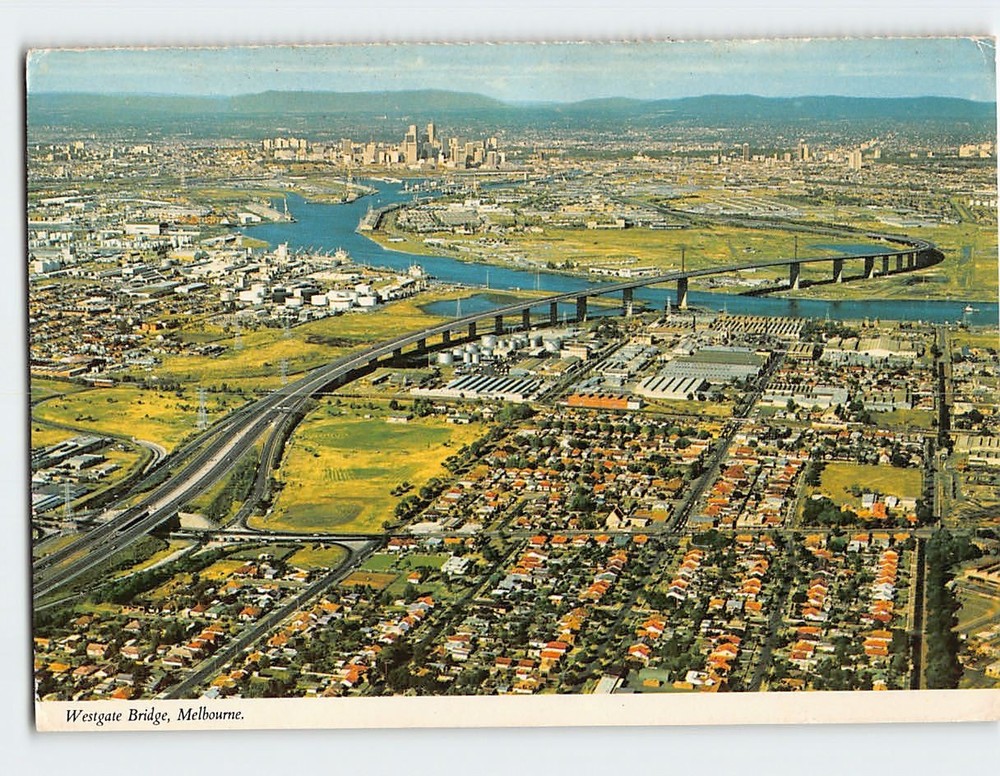 Postcard Aerial View Westgate Melbourne Australia
