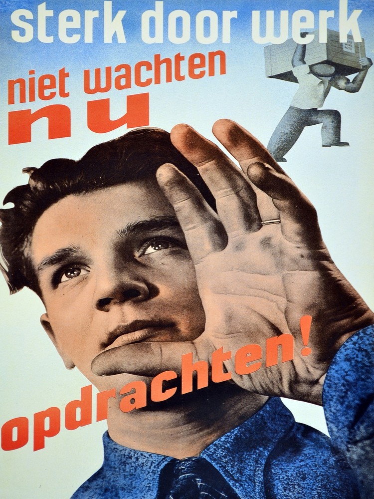 Sterk door werk opdrachten Decorative Poster. Home Graphic Art Design 3839