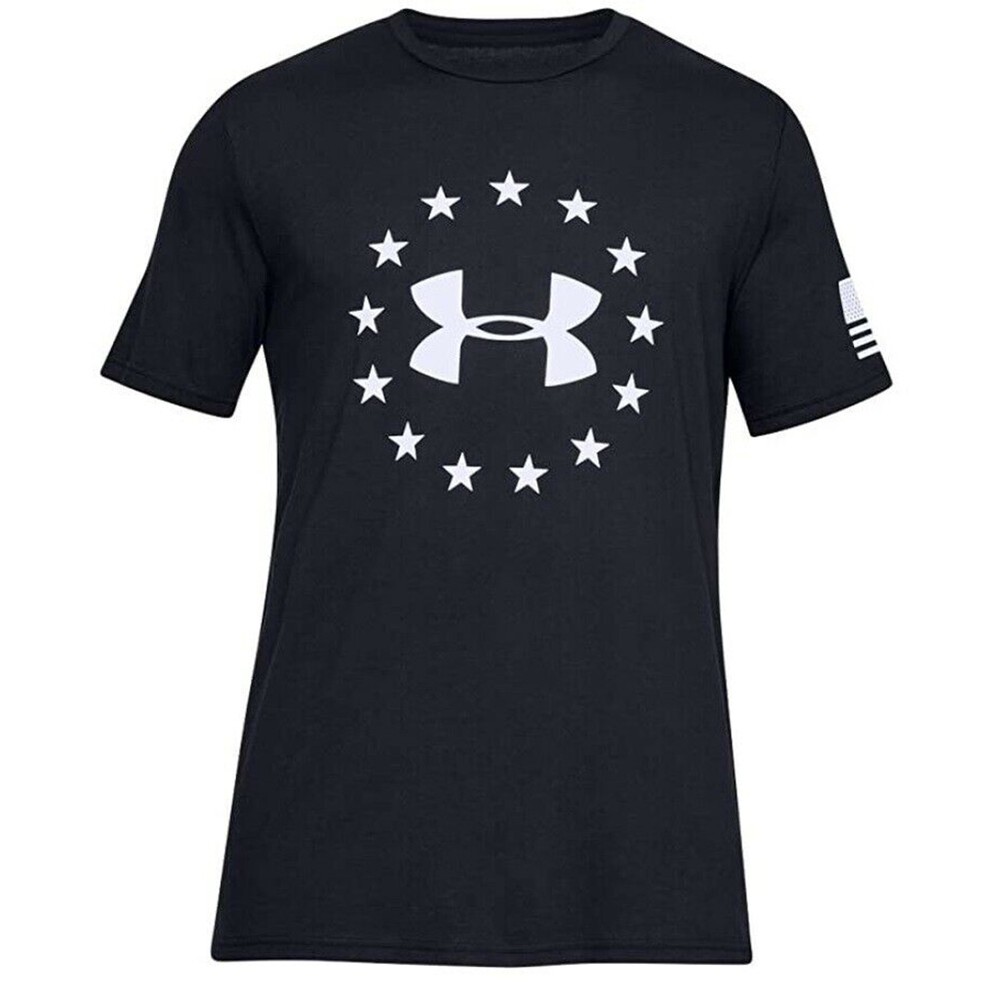 Under Armour Shirt, Men's Medium, Black, UA Freedom Stars, New with Tags