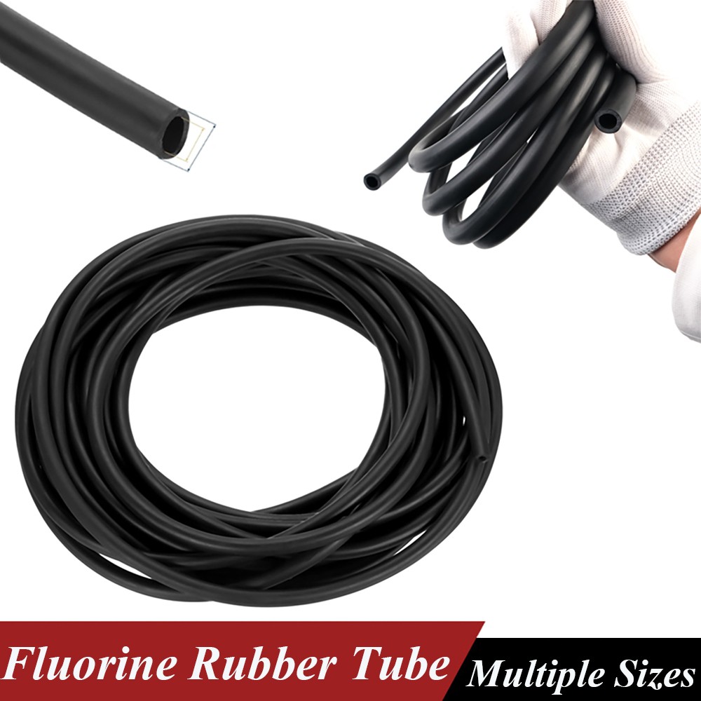 Black Fluorine Rubber Tube Fuel Hose-Engine Petrol,Oil Line Fuel Pipe ID 2~32mm