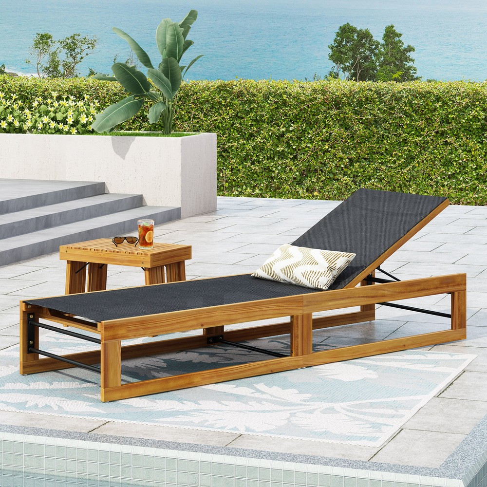 Weather-Resistant MIA Outdoor Chaise Lounge for Patio Relaxation