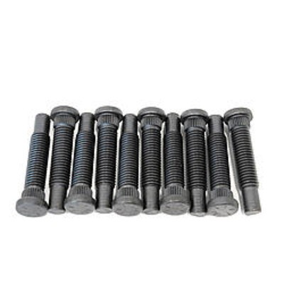 Moser 8081 10pc Black Steel 5/8-11 x 2.5In Wheel Stud Kit .685In Knurl