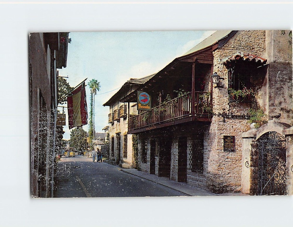 Postcard Old Spanish Inn Saint George Street St. Augustine Florida USA America