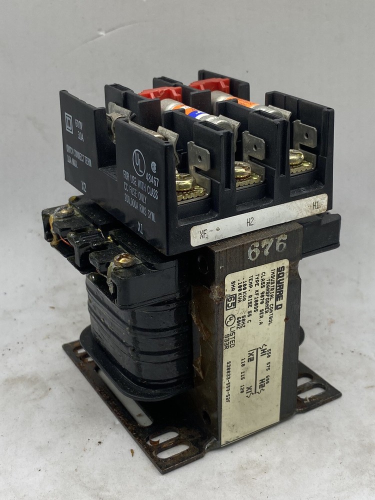 Square D KF100D5 Control Transformer 9870 Class Series A