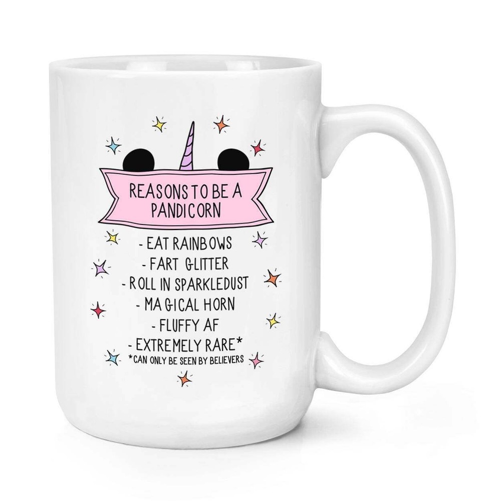 Pandicorn Coffee Mug – Large Unique Unicorn Panda Design Cup