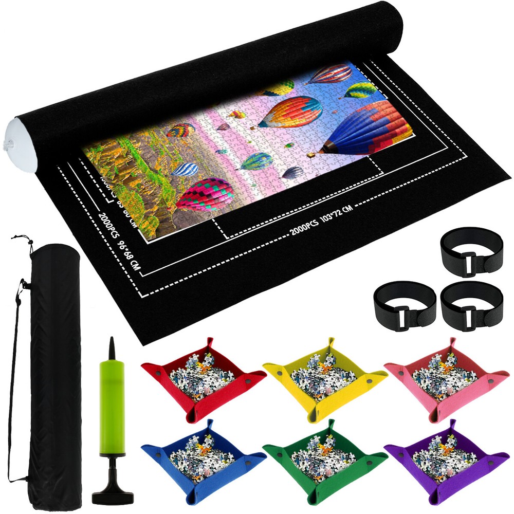 Jigsaw Mat Keep Neat and Organized Roll Up Puzzle Pad with Non-slip Bottom↝☸