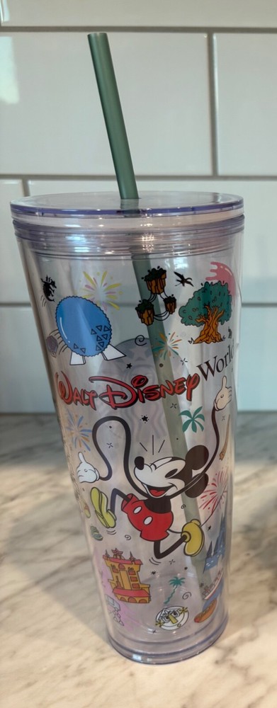 Disney World Park Icons 24oz Starbucks Clear Tumbler