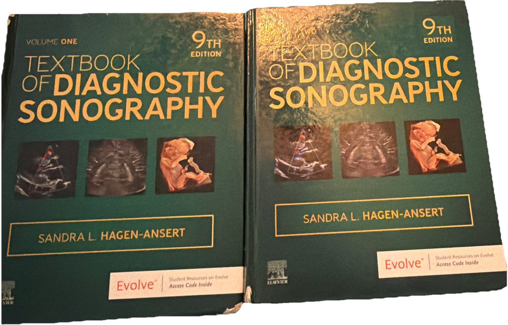 Textbook of Diagnostic Sonography 9th Ed Vol 1-2 Sandra L. Hagen-Ansert HC