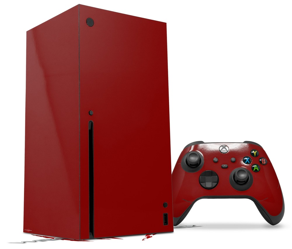 Skin Set for XBOX Series X Solids Collection Red Dark