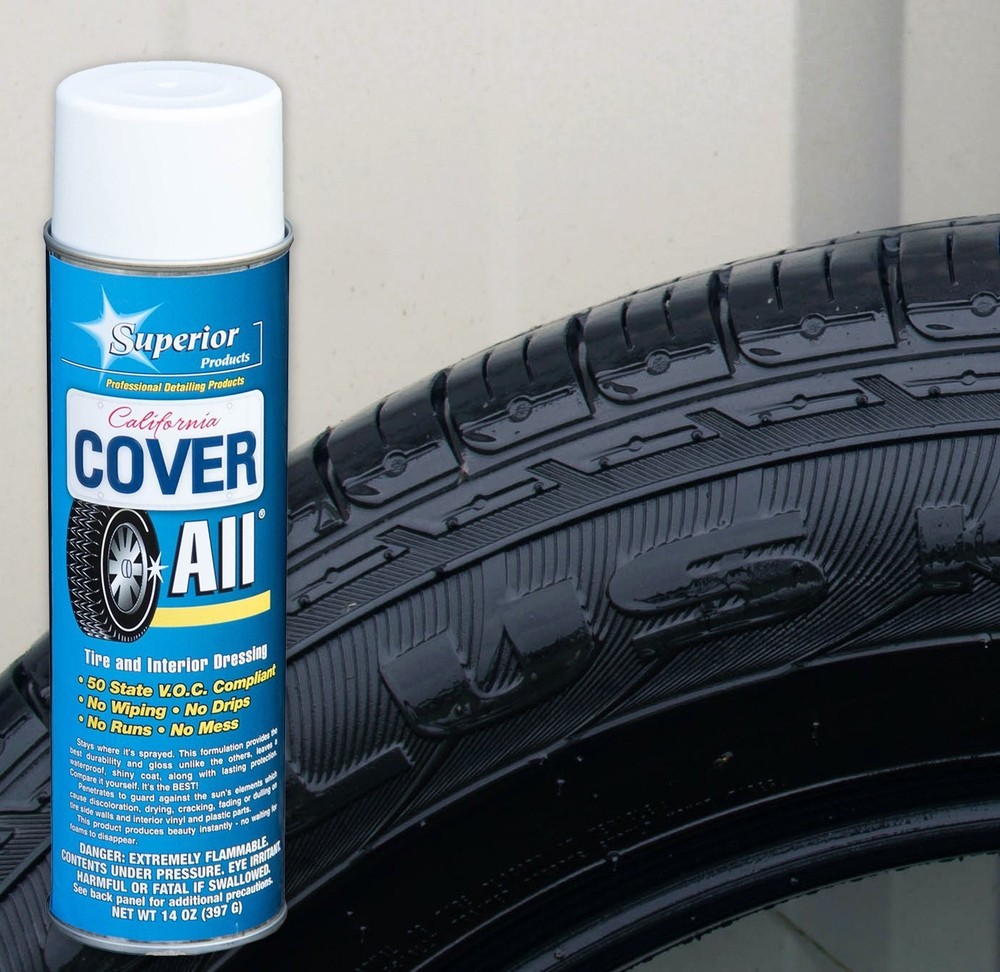 California Cover All Automotive Tire Shine Aerosol Spray Can