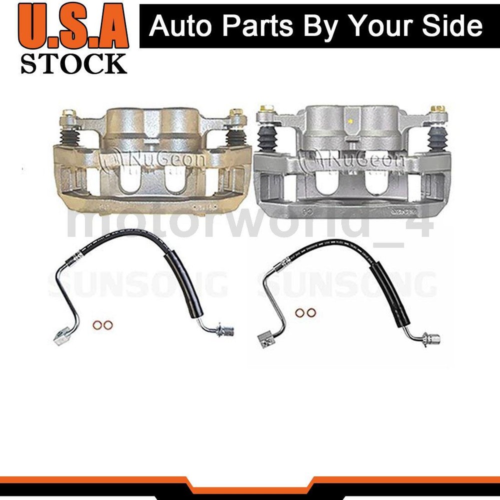 Front Brake Hose Line wtih Calipers Fits 2009 2010 2011 2012 2013 Ford Flex_