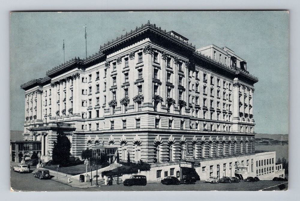 San Francisco CA-California Fairmont Hotel Atop Nob Hill Vintage Postcard