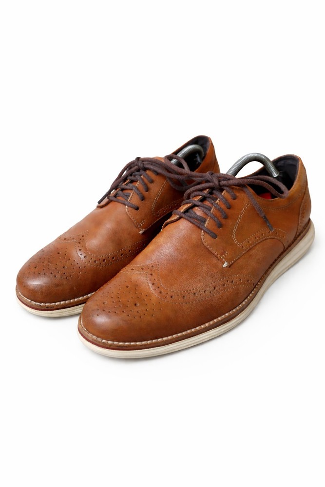 Cole Haan Original Grand Wingtip Oxford Shoes Brown Leather Men's 9.5M