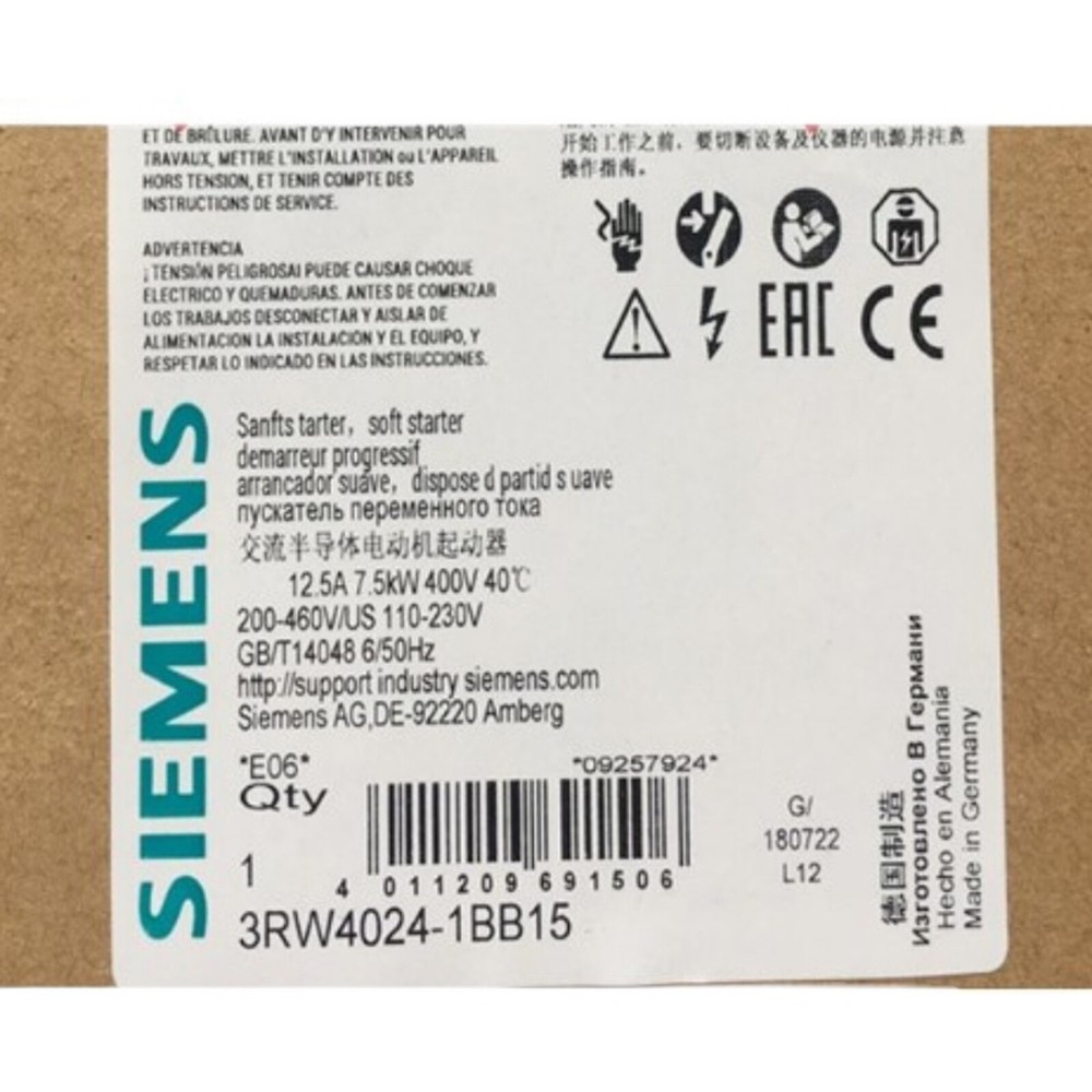 1PC New In Box 3RW4024-1BB15 3RW4024-1BB15 soft starter SPOT STOCK *yt