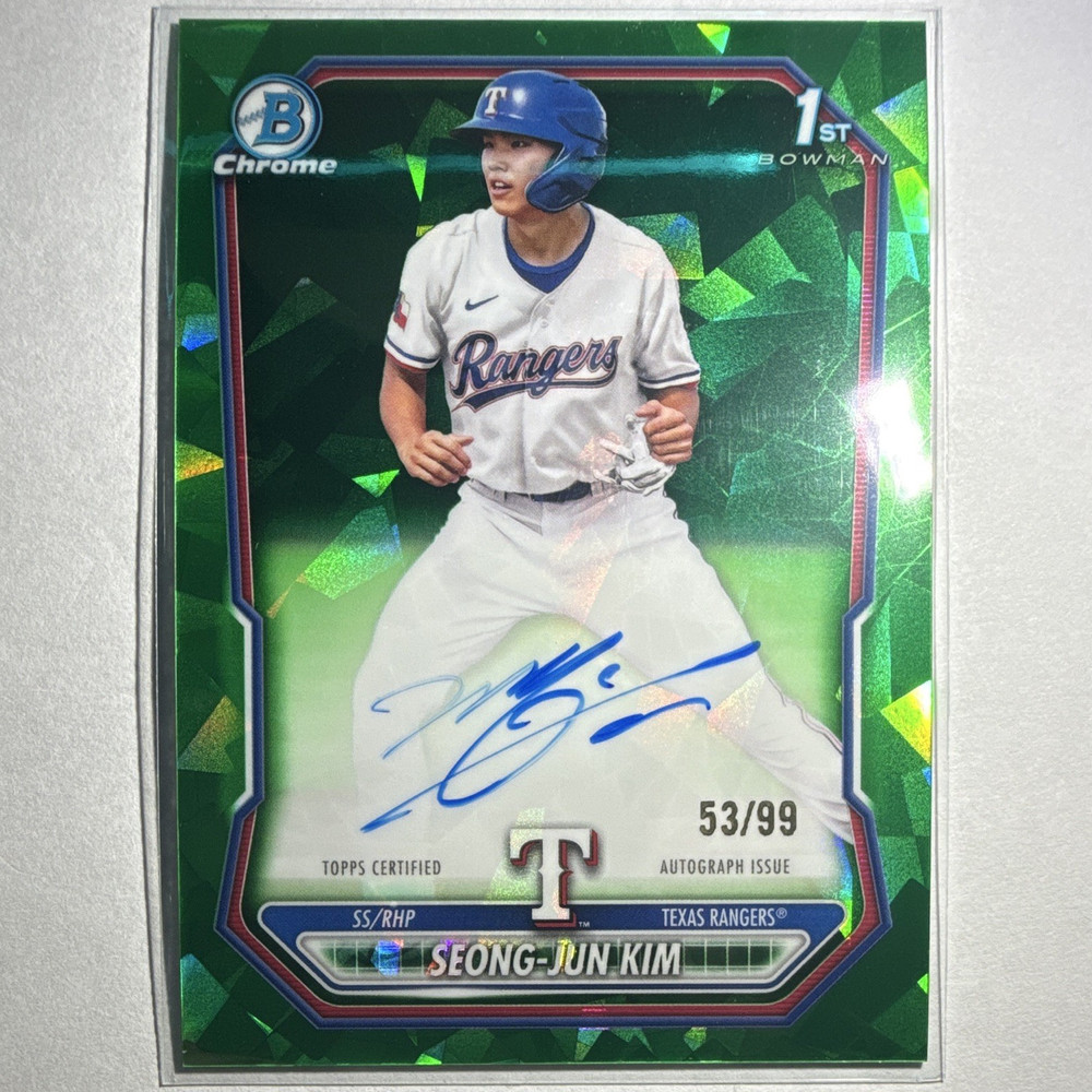 2026 Bowman Sapphire Seong-Jun Kim Rangers 1st Bowman Green Auto /99 BSPA-SK