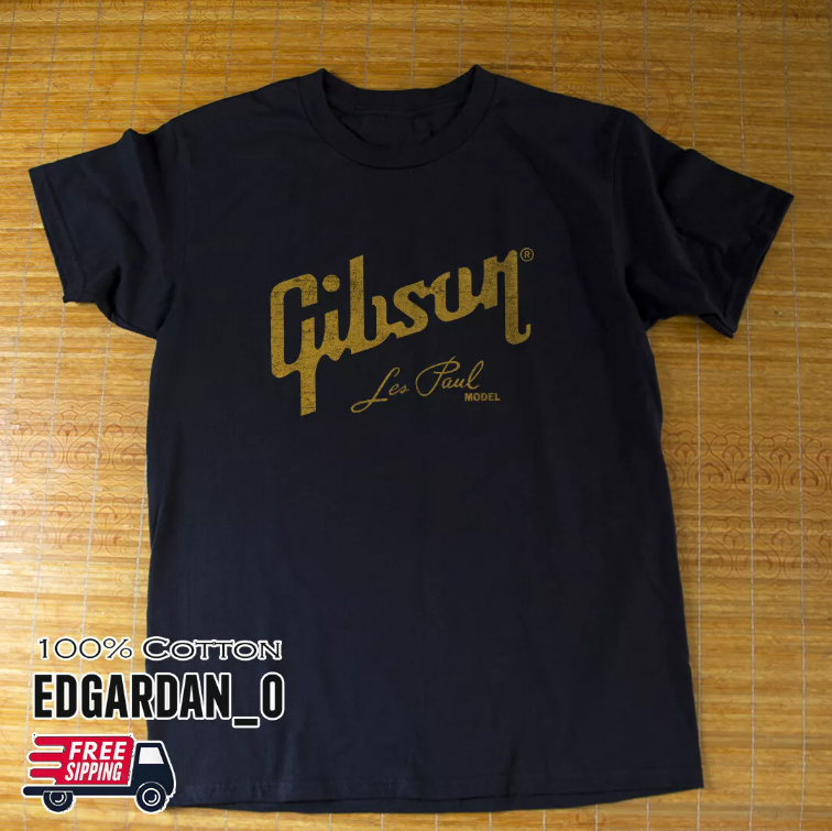 Gibson Les Paul Model Logo Black Unisex T-shirt S-3XL Free Shipping