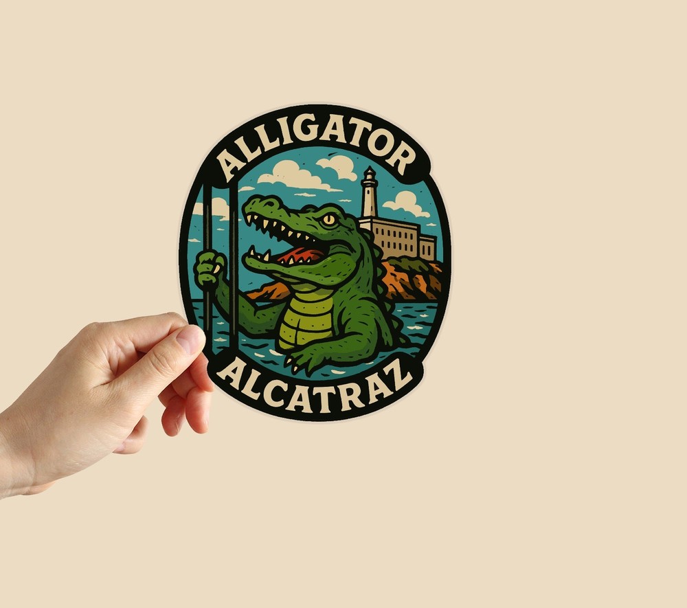 Alligator Alcatraz Trump Sticker Decal for Water Bottle Laptop Notebook