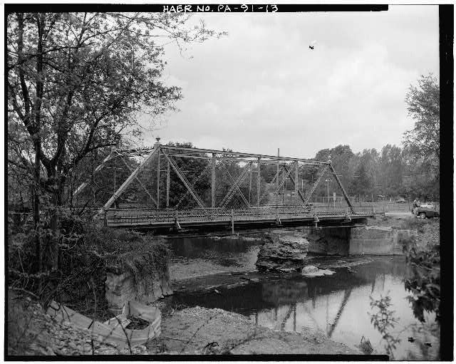 Photo:Bridge Street Bridge Pennsylvania 1910s Spanning River Truss Bridge