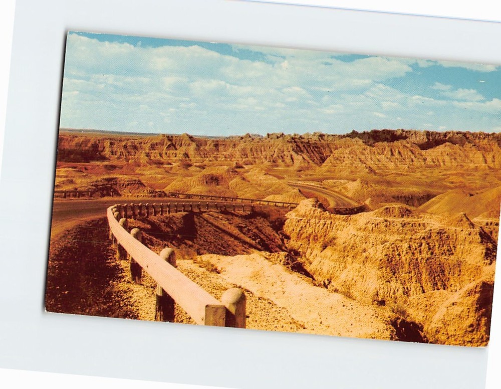 Postcard Dillon Pass Bad Lands National Monument South Dakota