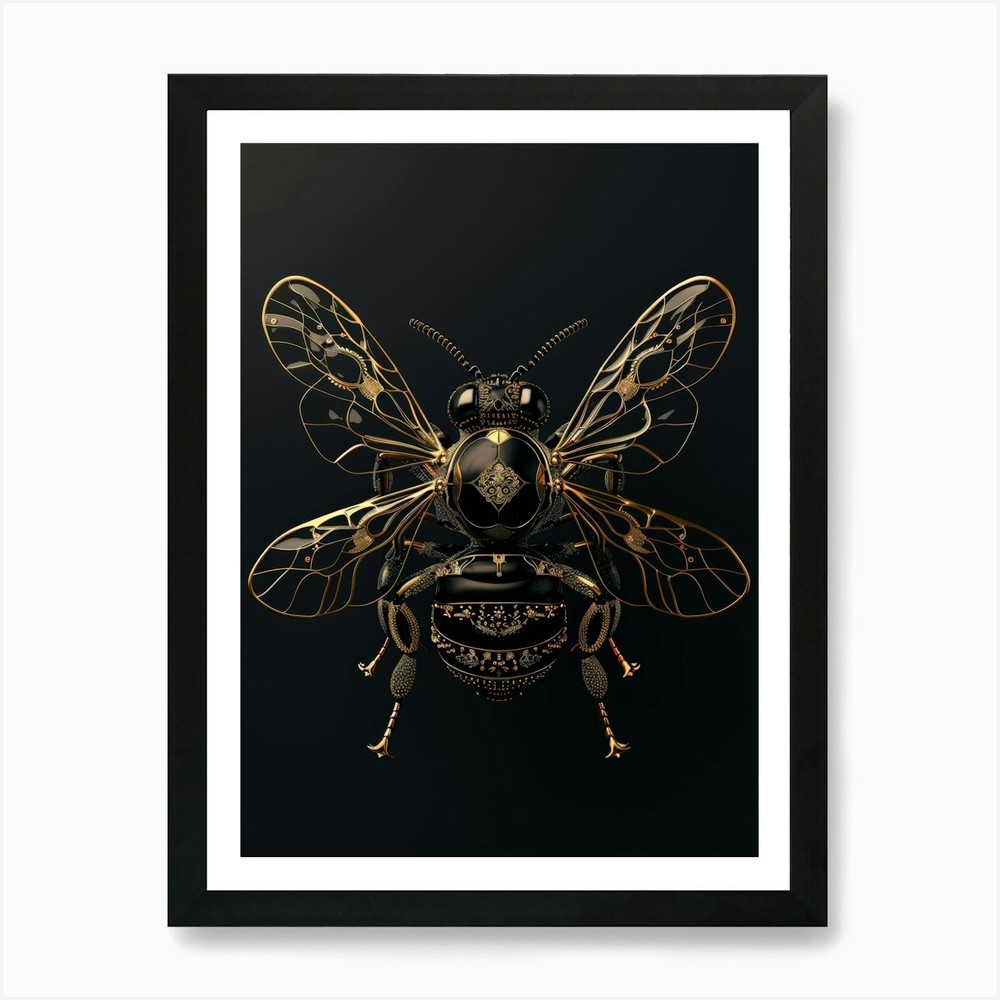 Bee Art 3 Art Print Framed Wall Art Poster Canvas Print Picture