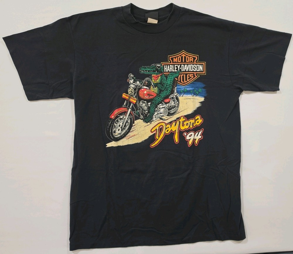 Vintage Single Stitch  1994 Harley Davidson Daytona Bike Week T Shirt XXL Skiver