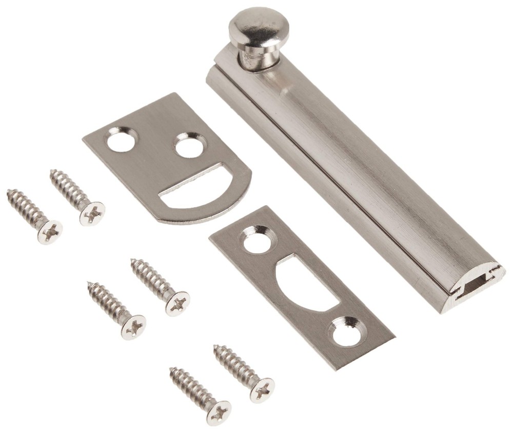 Heavy-Duty Hickory Security Slide Latch Door Lock Bolt 2-Pack