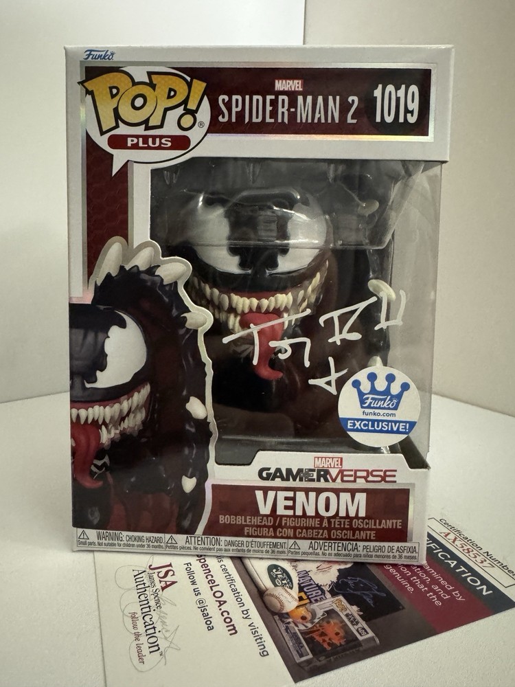 Spider Man Venom Funko 1019 Signed by Tony Todd JSA