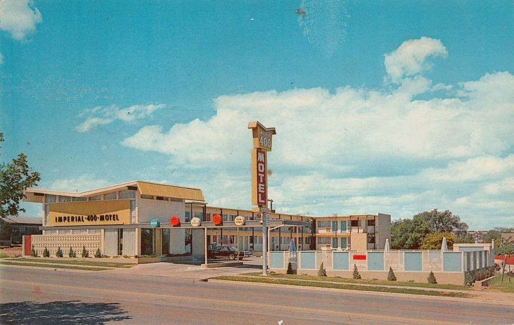 Wenatchee WA Washington Imperial 400 Motel Advertising Roadside Vtg Postcard R4