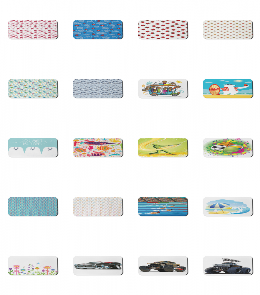 Ambesonne Cartoon Forms Rectangle Non-Slip Mousepad, 31