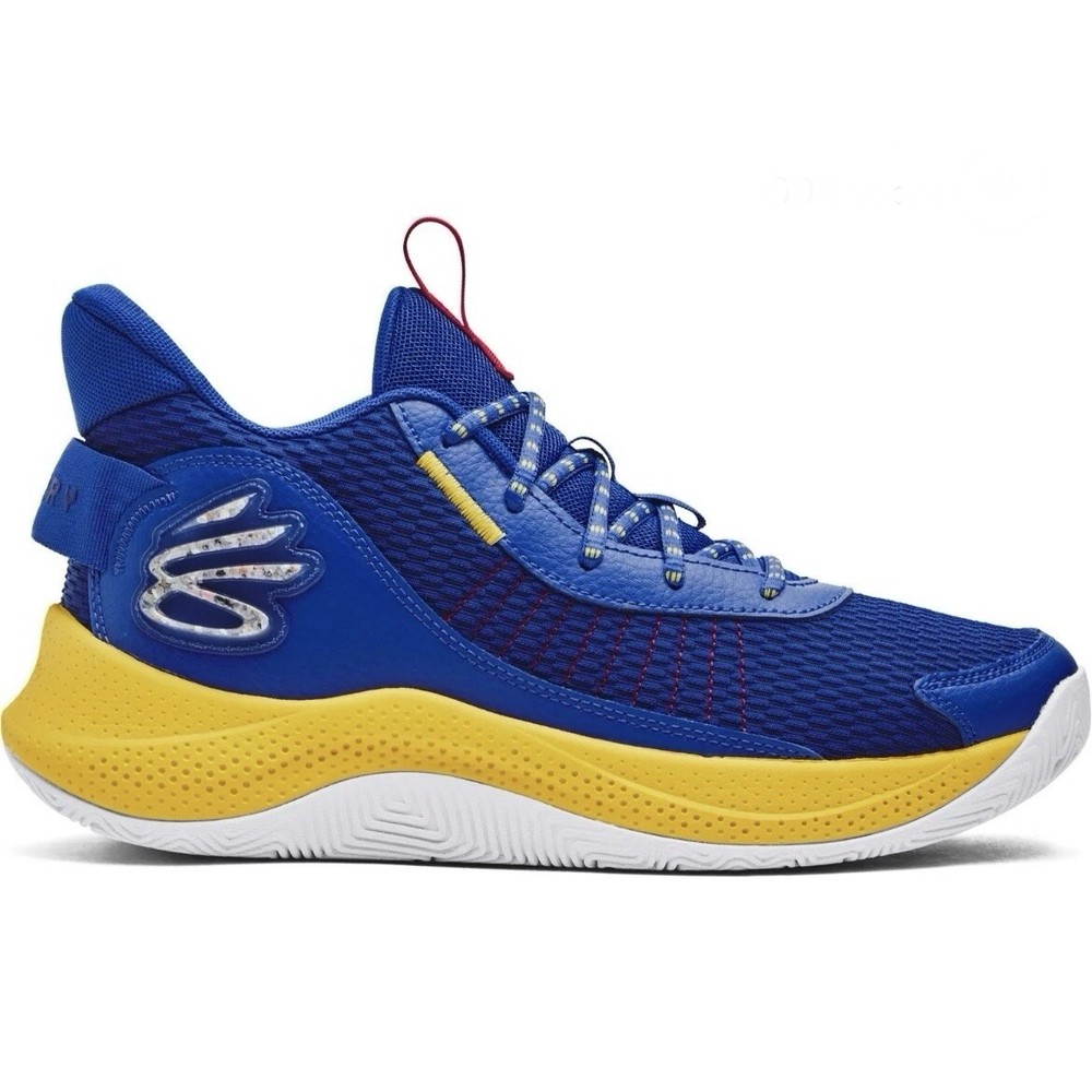 Under Armour UA CURRY 3Z7 Basketball Shoes 3026622-400 Blue Yellow Men Size 11.5