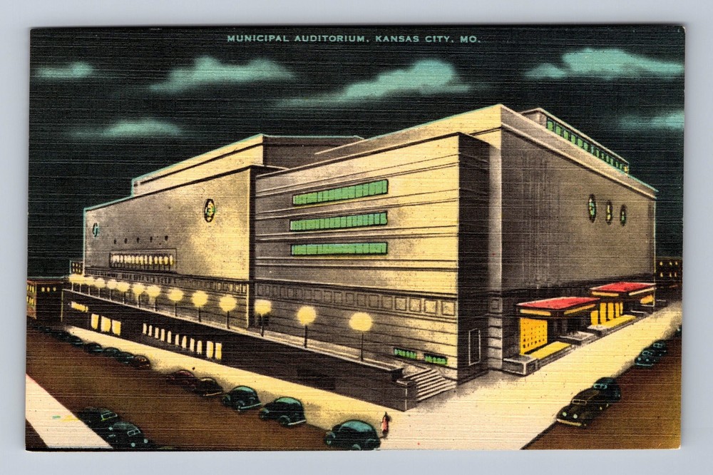 Kansas City MO-Missouri Municipal Auditorium Vintage Postcard