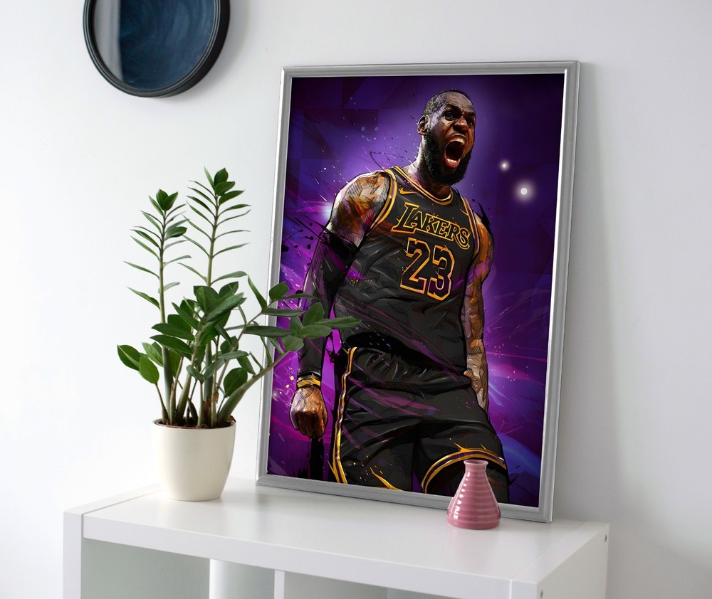 Lebron James Poster or Canvas - Los Angeles Lakers Wall Art