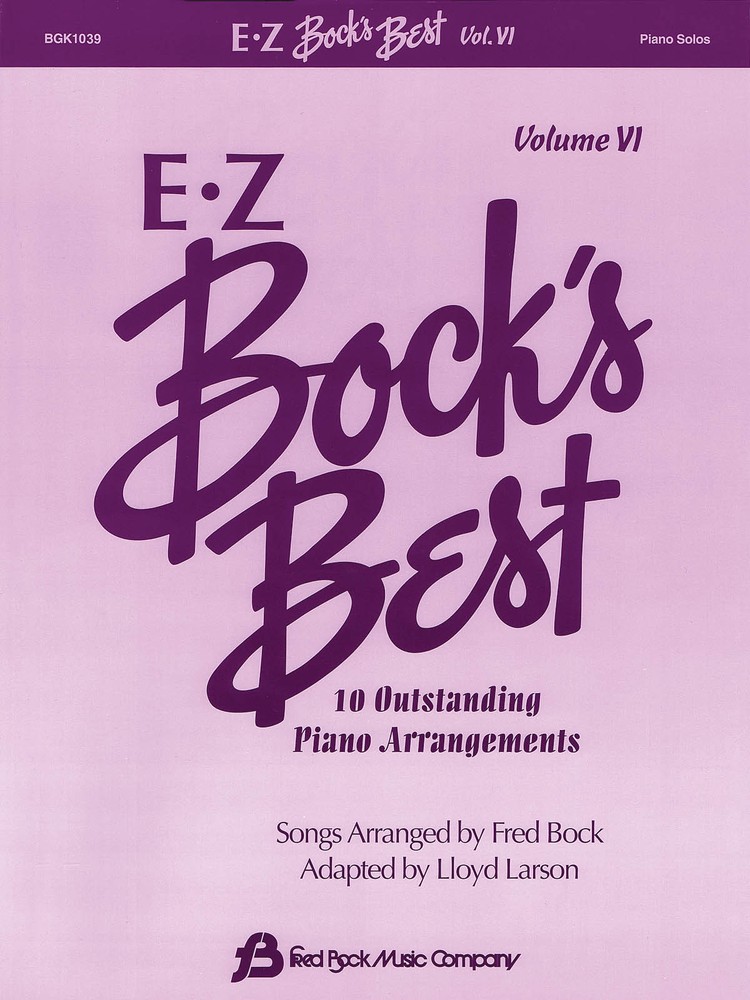 EZ Bock's Best Vol 6 Easy Piano Solo Sheet Music Christian Hymns Songs Book