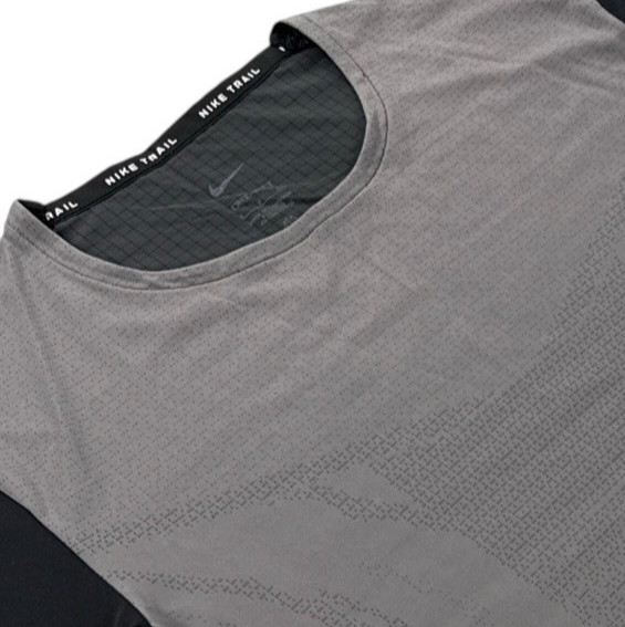 Nike Men's Dri-Fit Rise 365 Trail Running Top Black Grey Size S DM4646-010