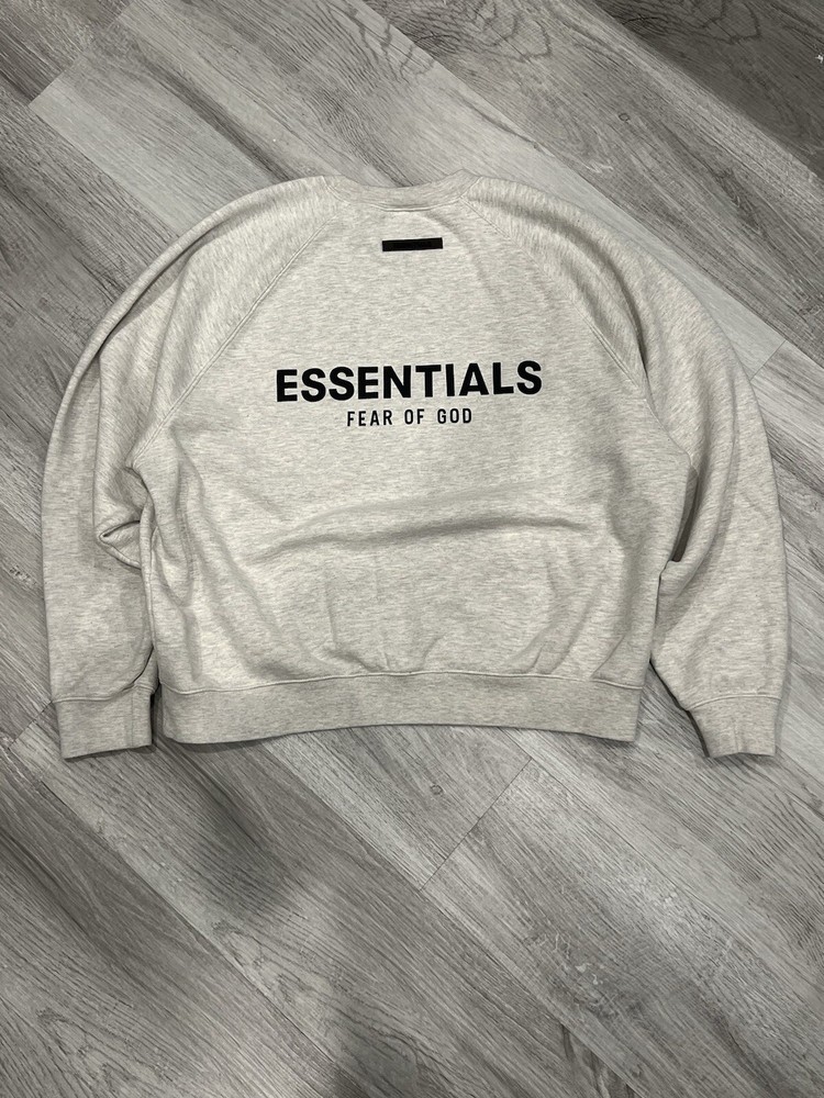 Essentials Fear of God Gray Oversized Pullover Crewneck Sweatshirt Men Unisex M
