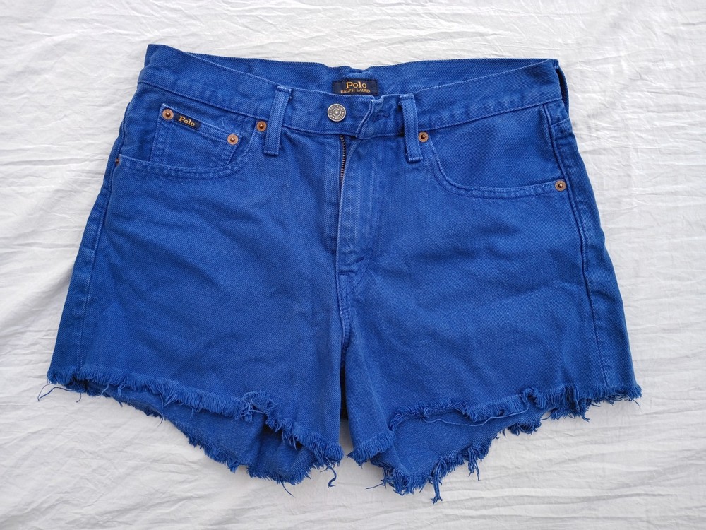 Polo Ralph Lauren Denim Shorts Womens Size 27 Faded Blue Crosby Relaxed