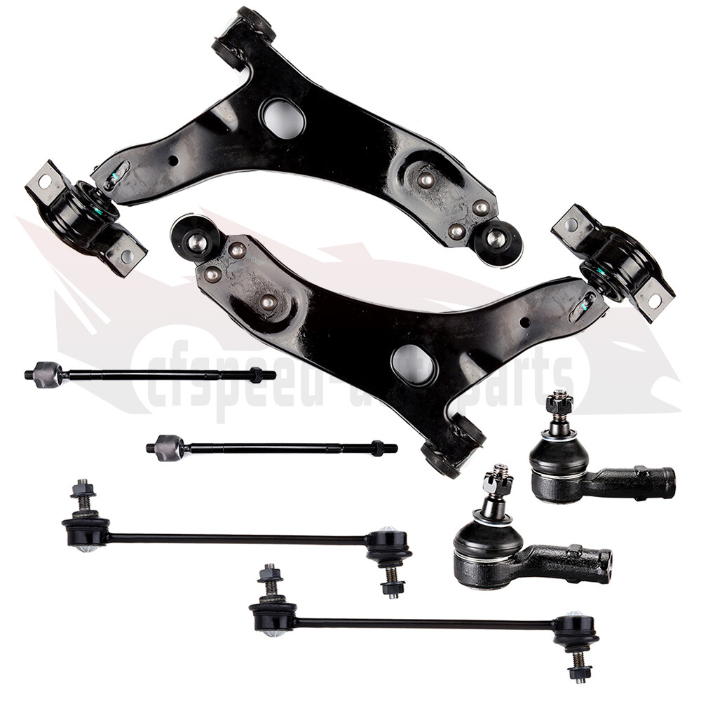 8X Front Lower Control Arms Tie Rods Suspension Kit For 08 Ford Focus 2.0L 2.3L