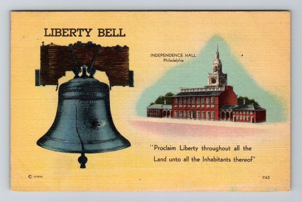 Philadelphia, PA-Pennsylvania, Independence Hall Liberty Bell , Vintage Postcard
