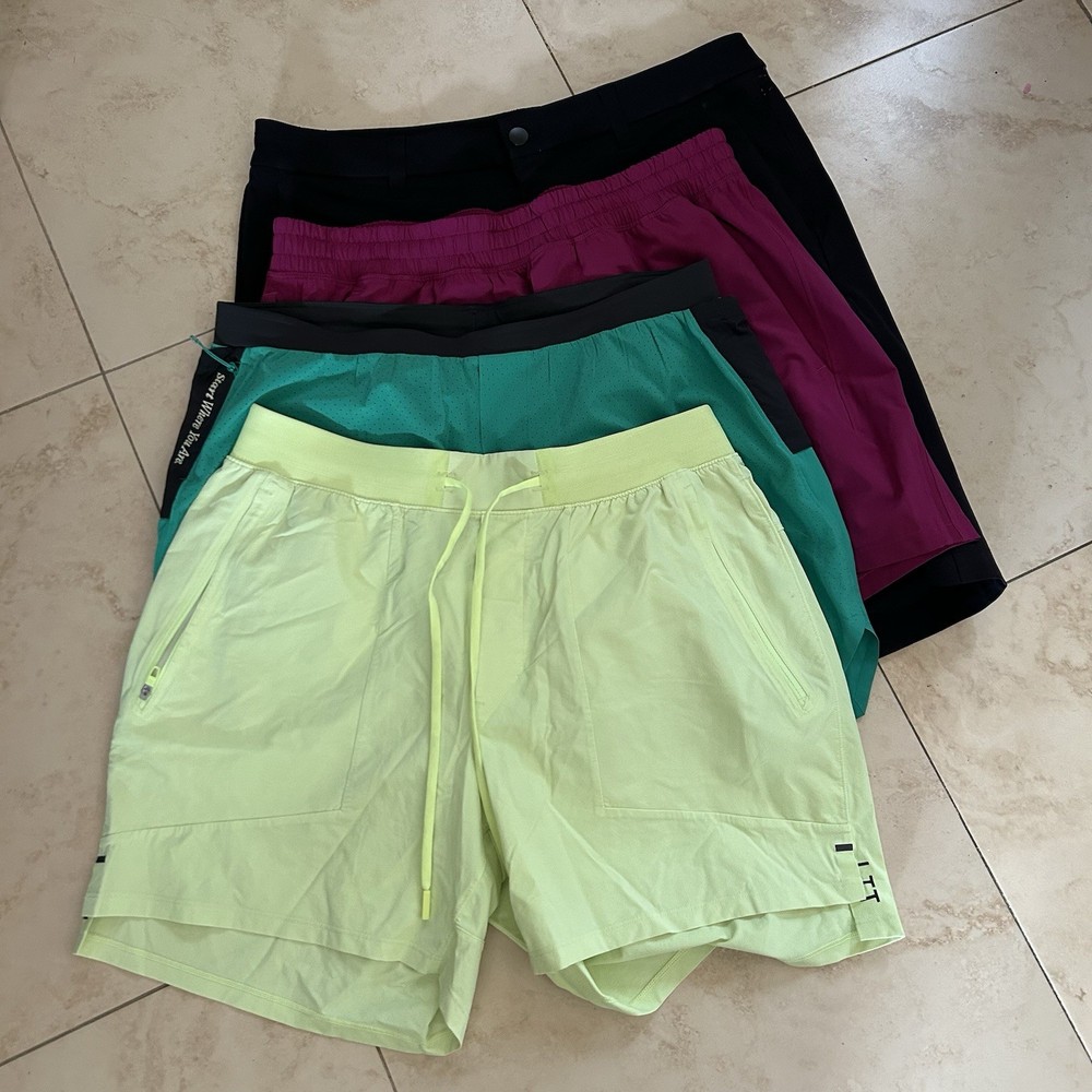 Lululemon Shorts Lot Of 4 Mens Size Large Drawstring Active Pockets
