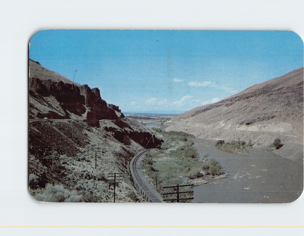 Postcard Yakima river Canyon In Yakima Valley Washington