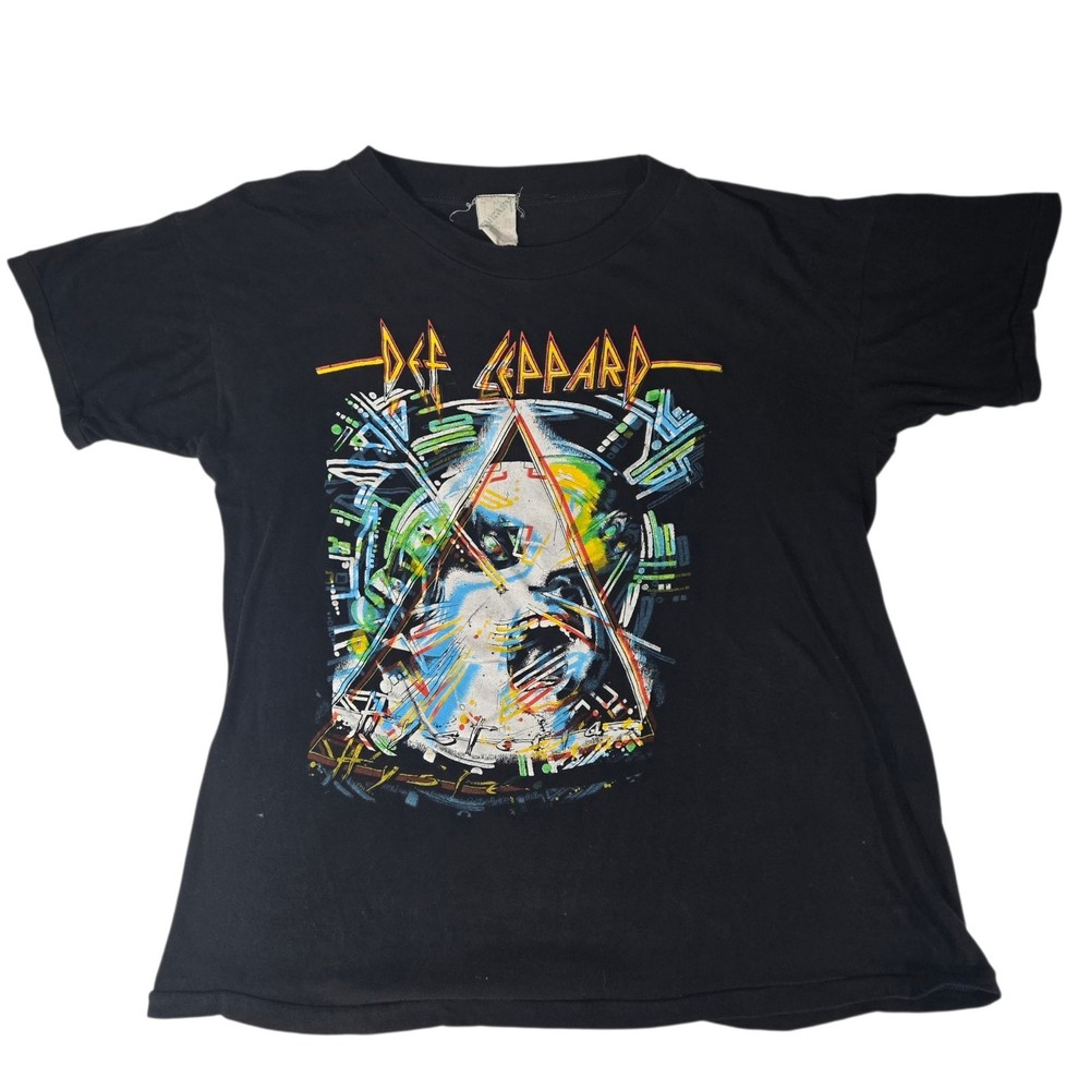 Vintage Def Leppard T Shirt XL Single Stitch 90s Rock Band Graphic Tee